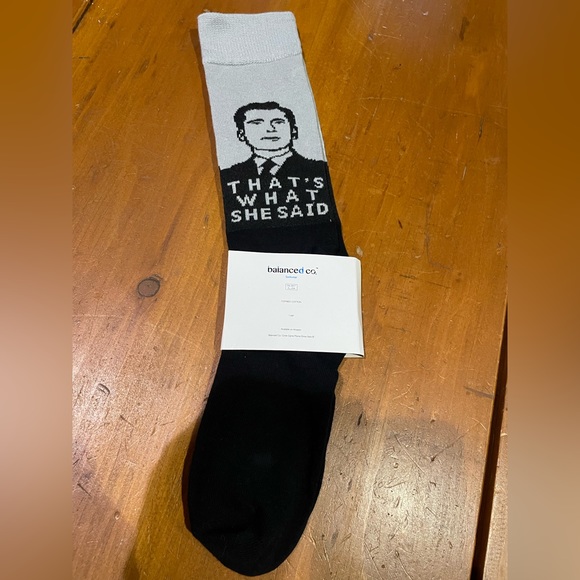 THE OFFICE - brand new Michael Scott socks “That’s what she said” - NWT - Picture 2 of 3